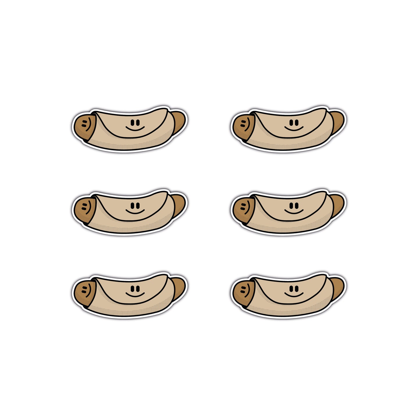 6 STICKERS GALETTE SAUCISSE