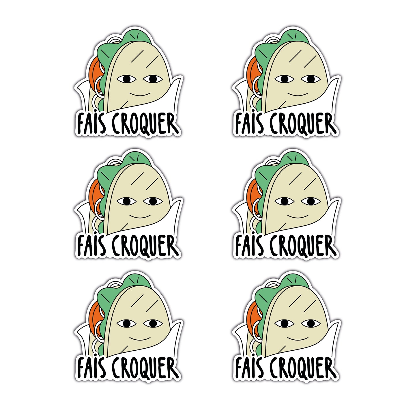 6 STICKERS KEBAB