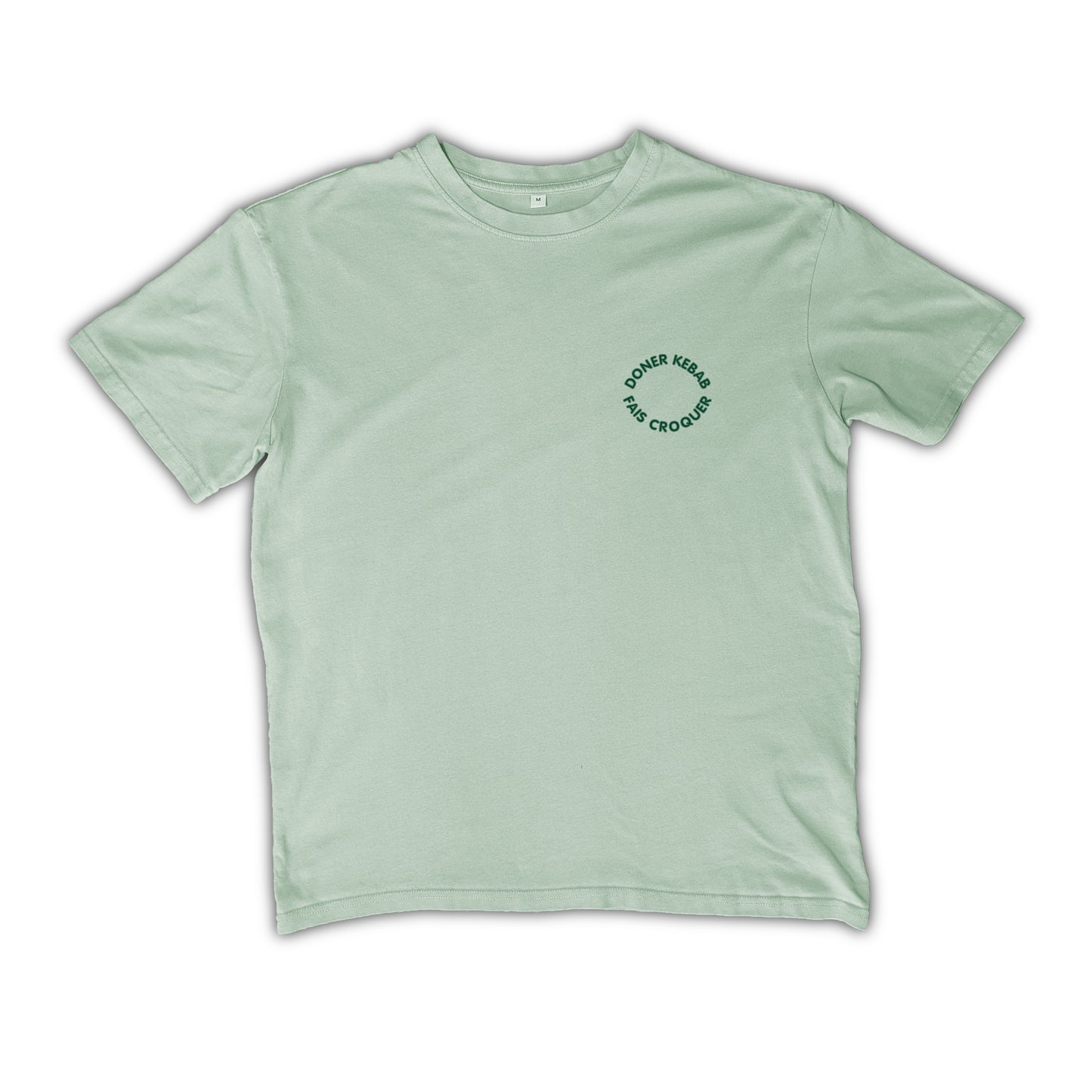 Tee-shirt Doner Kebab vert face – coupe oversize – Fais Croquer