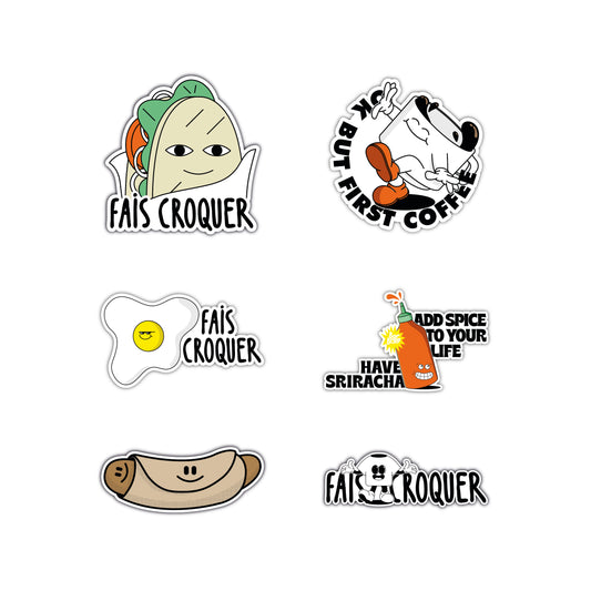 6 STICKERS