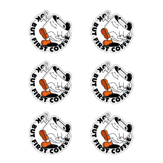 6 STICKERS COFFEE