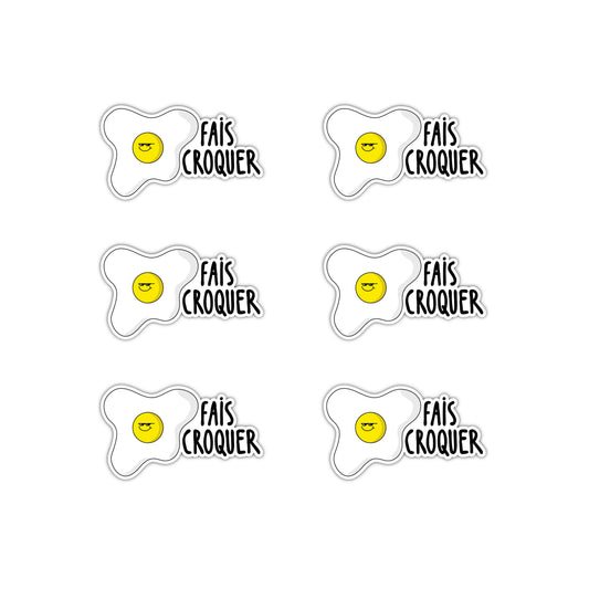 6 STICKERS EAZY EGG