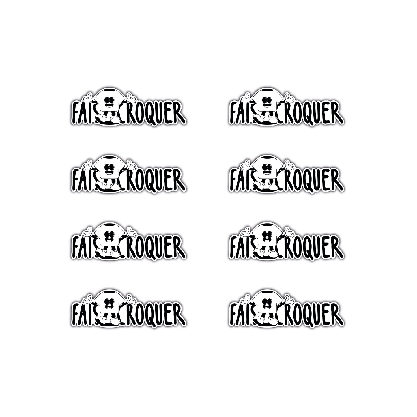 8 STICKERS FAIS CROQUER